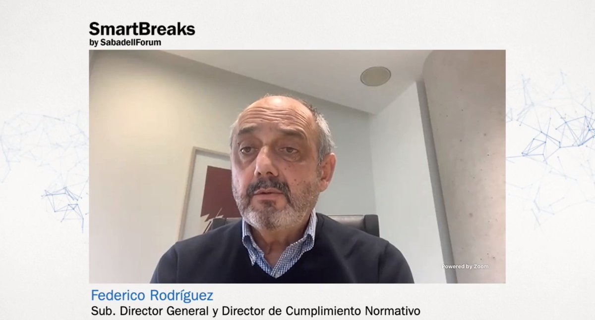 #SabadellForum | Federico Rodríguez, sub dir gral y dir Cumplimiento Normativo <a href="/BancoSabadell/">Banco Sabadell</a>, sobre cómo ser más eficaces en este contexto de #SmartWork: “Tenemos que interiorizar nuevos hábitos y llevarlos al modelo mixto de trabajo presencial y #Teletrabajo" #EstarDondeEstés
