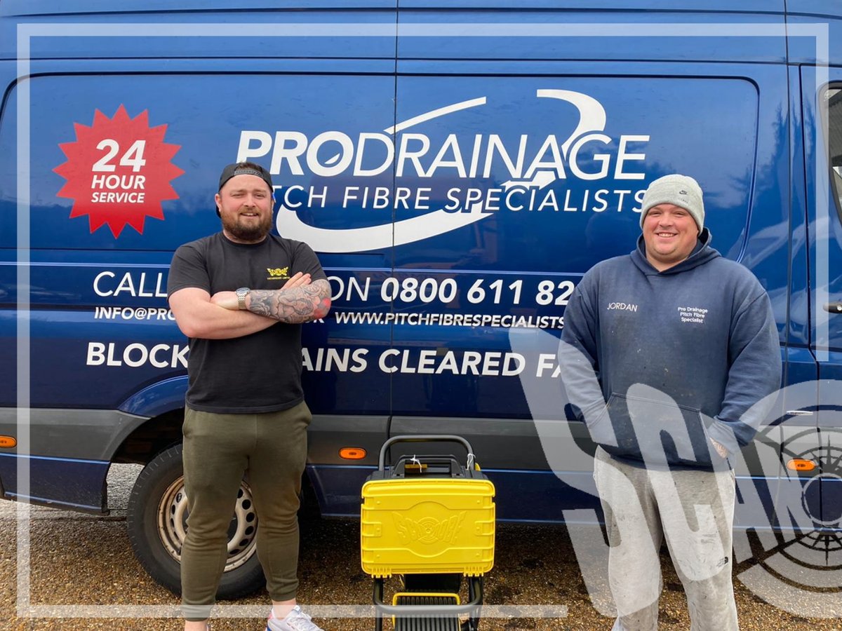 ScanprobeLTD's tweet photo. Another happy customer leaving us with a brand new #Maxprobe #draincamera system, this time it's Jordan from @pro_drainage!
.
.
.
#ProDrainage #Drainage #PitchFibre https://t.co/tUc7MXocJL