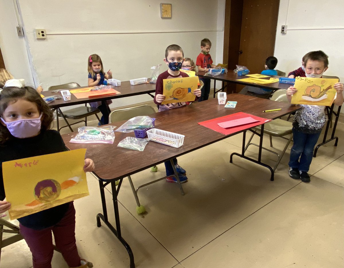ArtAndMsG's tweet photo. Yet more #kindergarten snail drawings brought to you be the talented Avarie, Hoyt and Grayson. #artclass #RHLSD_Colts https://t.co/WhOfNX8eUu