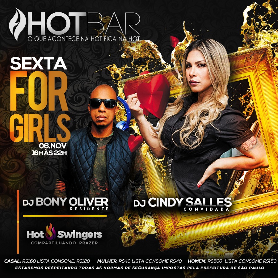 hotbarsp's tweet photo. SEXTOU 🔥
FOR GIRLS 🔥🥵
Muita música com os djs @bonyoliver_oficial e Cindy Salles 🎧🎶
.
.
Para mais informações e adicionar nomes na lista, temos o nosso WhatsApp 11 950399869 ou no site https://t.co/AGRmJEj22L
#vemprahot #semanahot #sextahot #sextou #gastrobar #sp https://t.co/OOB6f9p9hr