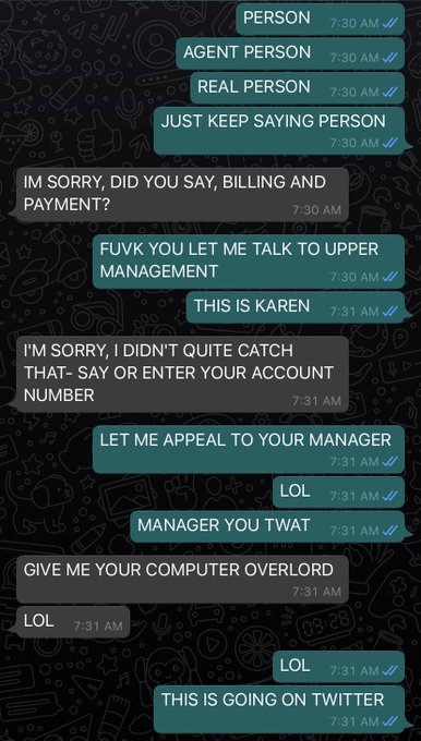 LET ME TALK TO THE MANAGER OF THIS FUCKING AUTOMATED MENU. @TheCourtnutty https://t.co/VdDLlXhsUw<a href="/tag/cannabis"class="tags"><span>#cannabis</span></a><a href="/tag/weed"class="tags"><span>#weed</span></a><a href="/tag/cannabisculture"class="tags"><span>#cannabisculture</span></a><a href="/tag/weedsmokers"class="tags"><span>#weedsmokers</span></a>