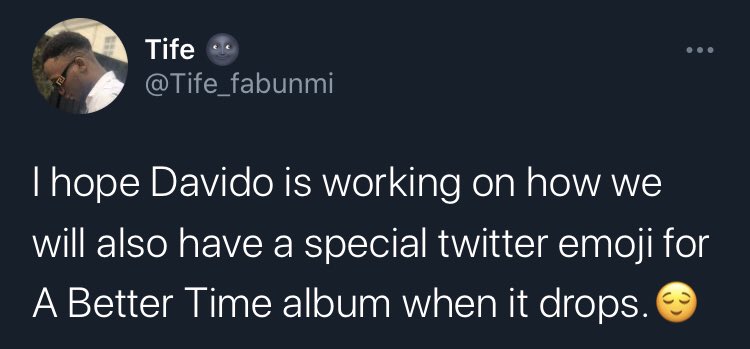 blackandraw's tweet photo. Davido is a Savage walahi... such subtle yet arrogant jab 😂🤣

We want classic boss!! Leave who gave us just emojis. https://t.co/i4rw1ri6oG