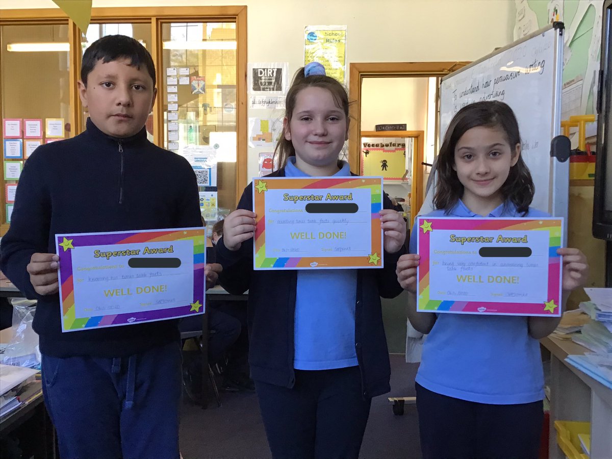 StJosPrimary's tweet photo. Year 5 Ser yr Wythnos this week! Da iawn pawb #mathschamps #timestabletitans https://t.co/RAFW9fAp8G