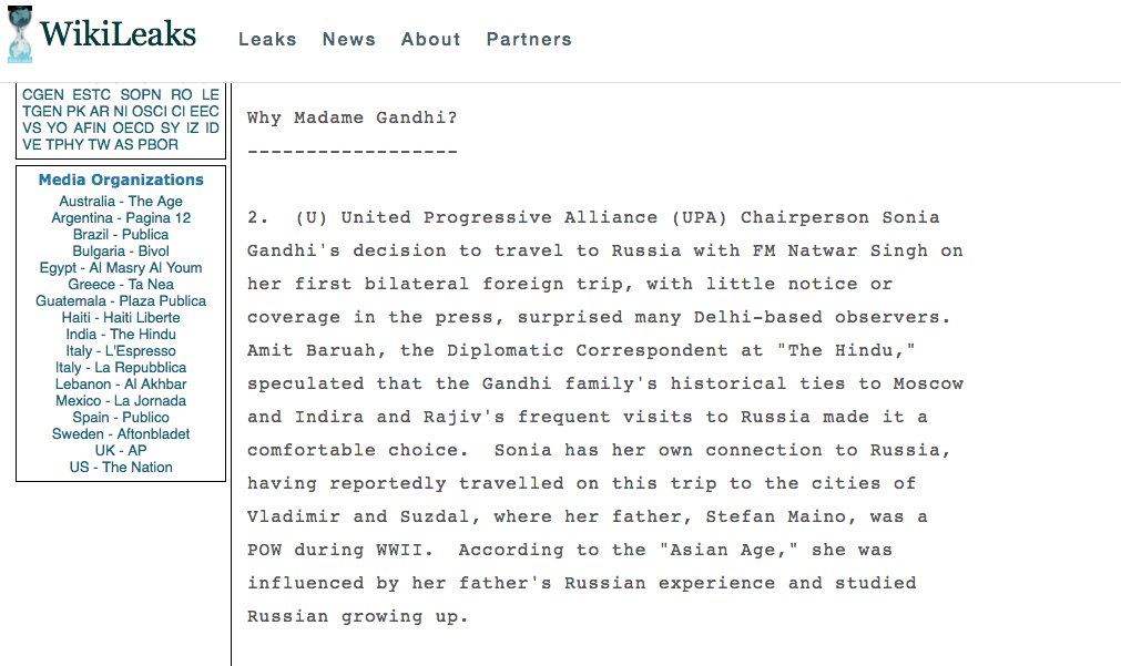 In 2005, Sonia took a Reliance private jet to fly to Moscow. She was a private guest of President Putin, when she was only the President of the ruling political party, Congress. The official information of foreign trips by Sonia and Rahul under the UPA is not available.