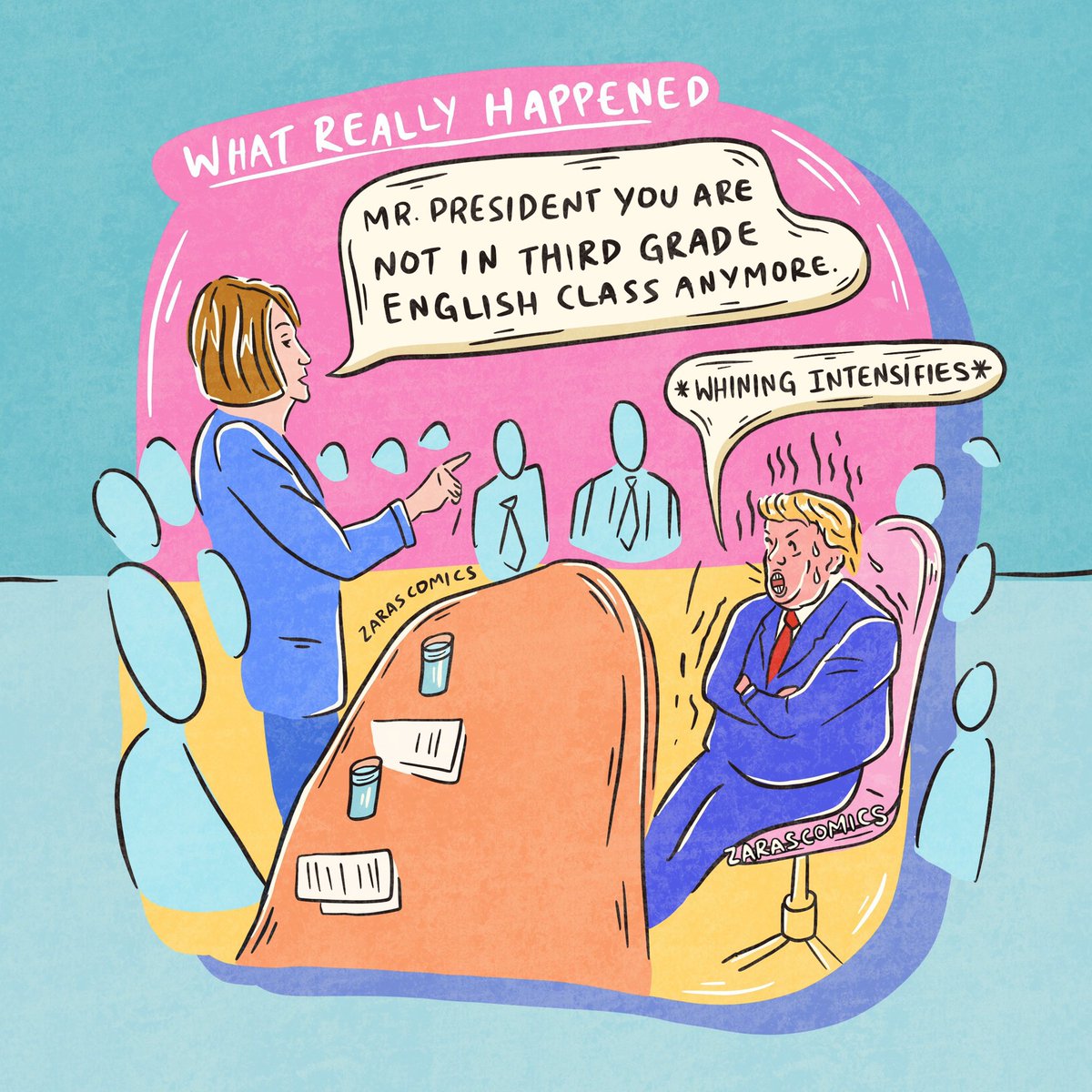 zara_fayaz's tweet photo. Remember this? #Trump #zarascomics @nancypelosi @realDonaldTrump https://t.co/Or7crXkCHK