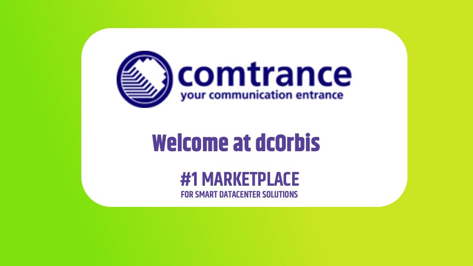 OrbisDc's tweet photo. Herzlich willkommen, comtrance 

Mit dcOrbis vermarktet comtrance nun Ihre Lösungen auch online über den #1 marektplace for smart datacenter solutions. 

#dcorbis #Datacenter #Colocation https://t.co/FoIo2gVcAO
