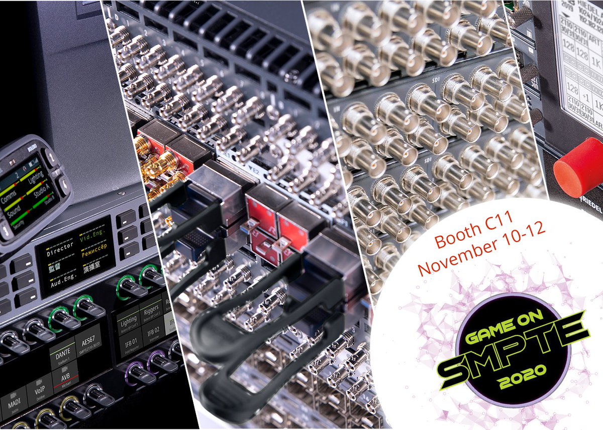 RIEDELnet's tweet photo. Join us at the "SMPTE 2020: Game On" virtual event, where we will showcase our MediorNet IP, SDI and hybrid solutions! Contact our team via sales-us@riedel.net for your exclusive registration code and swing by to learn all about our expanded line of distributed video networks! https://t.co/4koNhKV2pZ