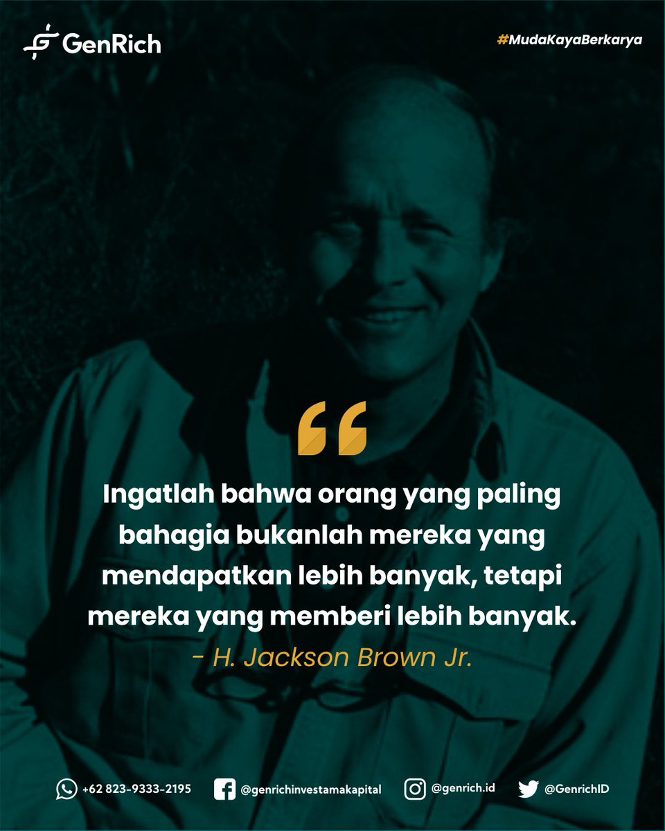 GenrichID's tweet photo. Kehidupan yang diarahkan pada meringankan beban sesama adalah kehidupan yang tidak akan pernah sia-sia 🤗
⠀⠀⠀⠀⠀⠀⠀⠀⠀
#GenRich #GenerasiRich #MudaKayaBerkarya https://t.co/0ccooHmNs9