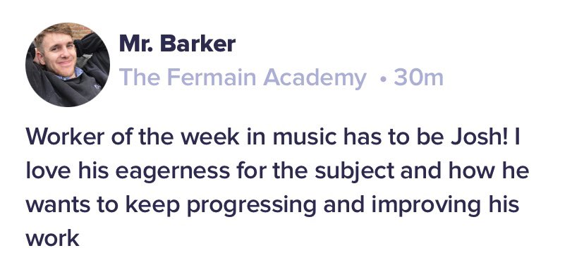 FermainAcademy's tweet photo. Lots of praise for our students this week! Blended learning is new for us all, but youโve adapted brilliantly and done us proud ๐ #isolationteaching #remotelearning #fermainfamily https://t.co/YDyJYty5i5