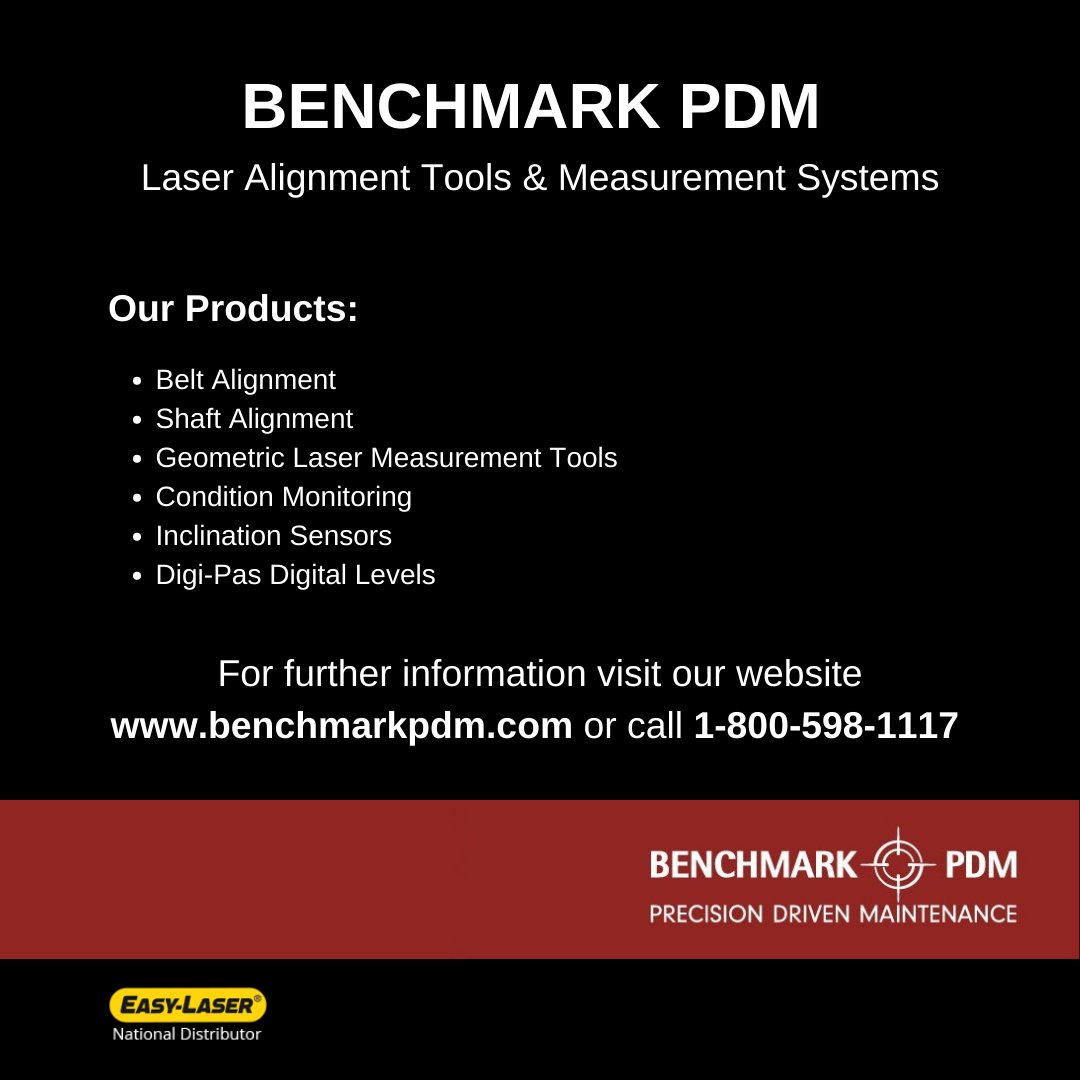BENCHMARKPDM's tweet photo. BENCHMARKPDM Laser Alignment Tools and Measuring Systems. For further information visit our website: https://t.co/qoj4liTxUU or call 1-800-598-1177.
#beltalignment #shaftalignment #ManufacturingIndustry https://t.co/TqTAbkzeT4