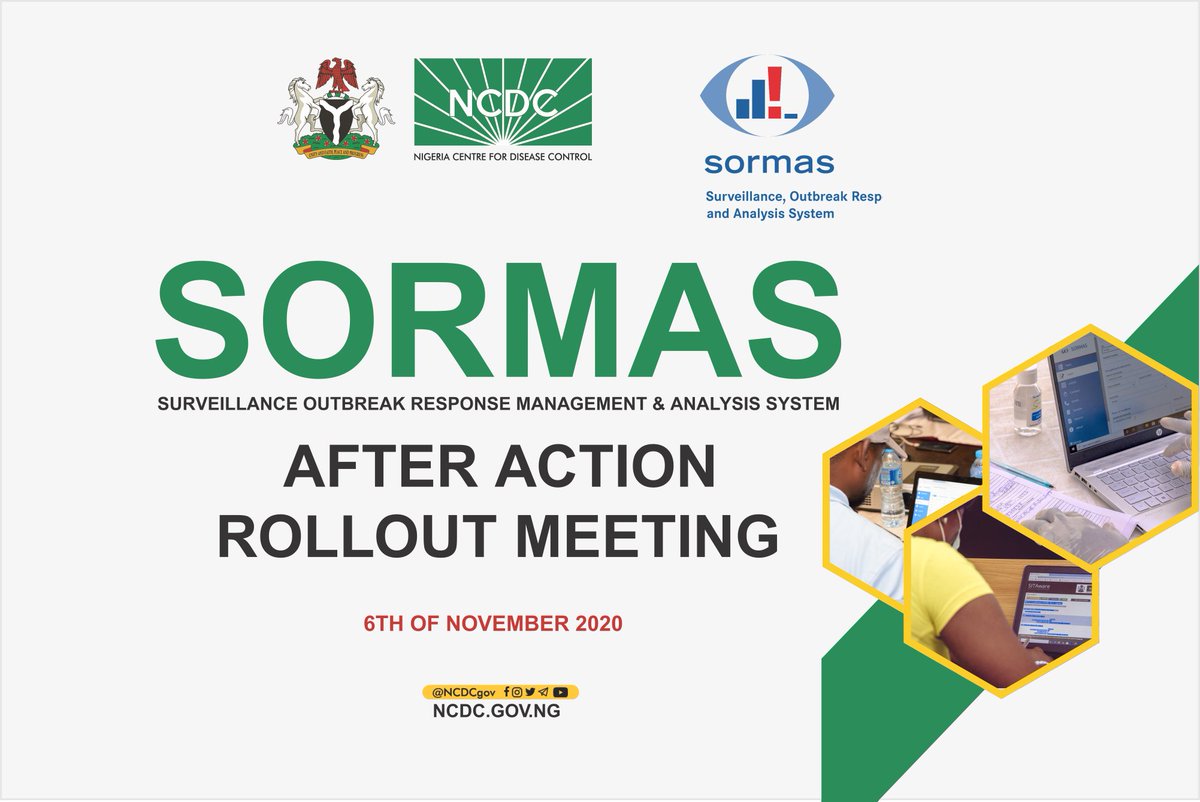 #TodayInNCDC

In collaboration with states &amp; partners, we convened an after-rollout review workshop on the deployment of <a href="/SORMAS_NG/">SORMAS_NIGERIA</a> 

<a href="/SORMAS_NG/">SORMAS_NIGERIA</a> is an open-source software adopted for real-time disease reporting &amp; analysis of disease surveillance across all 36+1 states in Nigeria