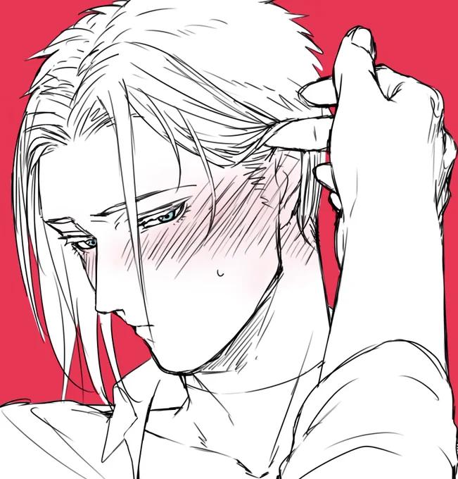 #あなたの描く赤面・照れ顔イラストが見たい 
顔赤く塗るのはよくやるけど照れからくる赤面はあんまり描いてなかった。 