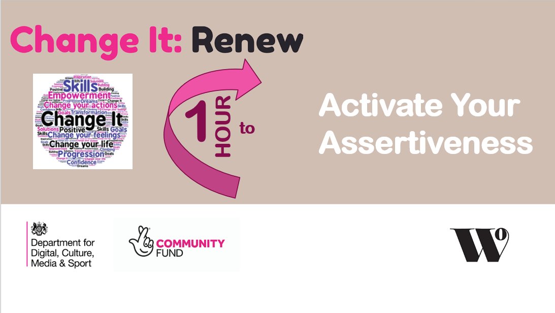 ACTIVATE YOUR ASSERTIVENESS 💪

Are you looking to become more self-confident? To gain a better understanding of who you are and the value that you offer?

Our one hour Change It Renew course is for you!

🗓️Tues 10th Nov 10:30 am

Book your FREE place 👇
ow.ly/nEMI50CcvDz