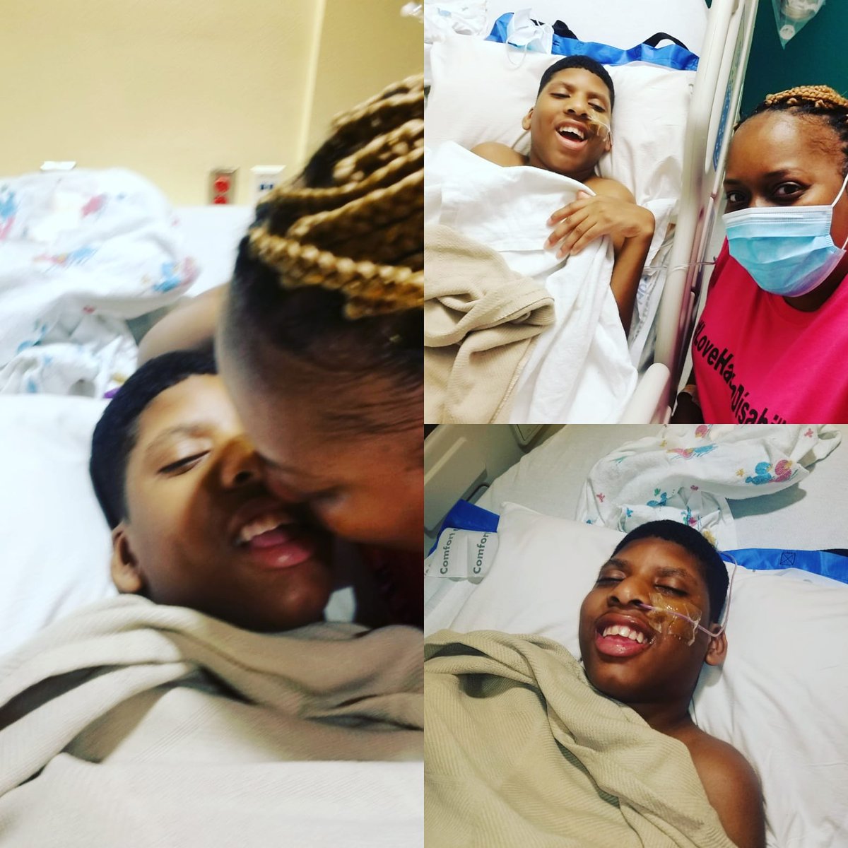 JacahsLadder's tweet photo. We are in the pre-OP area waiting for the surgeon and anesthesiologist. We appreciate all the prayers. Sleep deprived but grateful for what God and these doctors are about to do!๐๐พ #TeamJacah #LoveHasNoDisability #LifeAfterShakenBabySyndrome #LoveHeals #GTubeSurgery https://t.co/5LzIZYqcUq
