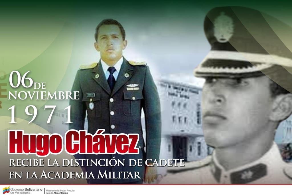 MinAlimenVen's tweet photo. CHÁVEZ PARA SIEMPRE | Tal día como hoy, el joven Hugo Chávez Frías recibía la investidura como cadete de la Academia Militar de Venezuela.

Iniciaba así el camino que lo convertiría en Comandante Supremo y Eterno de la Revolución Bolivariana. https://t.co/g8i1RD0tKx