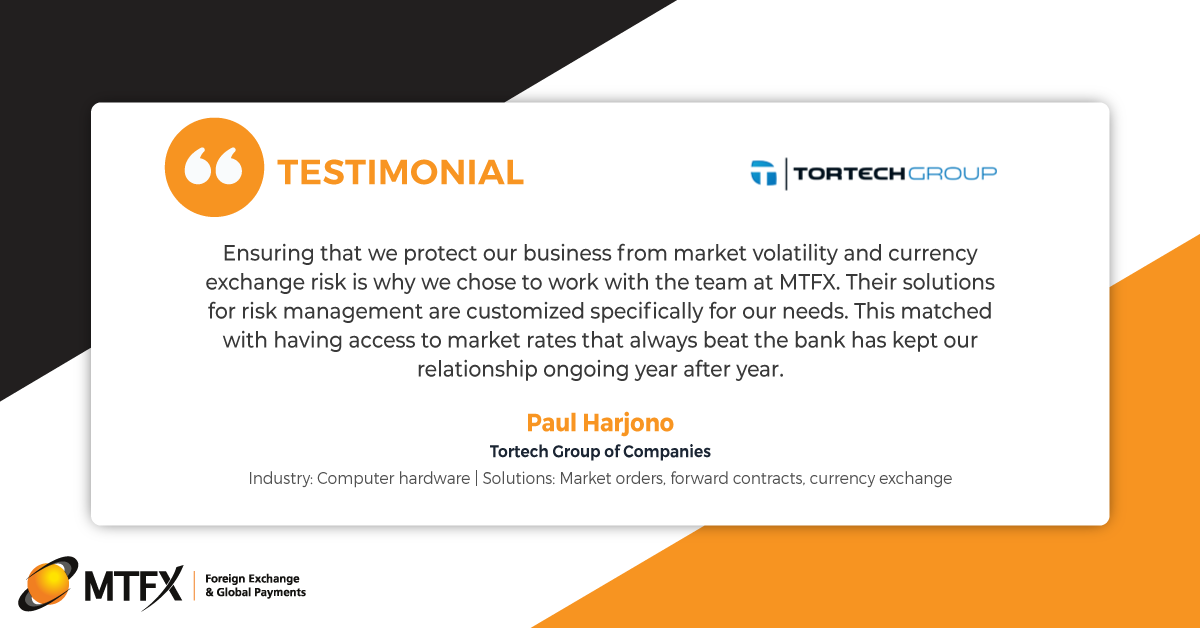 mtfxgroup's tweet photo. At @MTFXLIVE we provide #innovative solutions for any size of #business within any #sector. When it comes to #riskmanagement, we have had the privilege of working with #TortechGroup for all of their #business needs including #marketorders, #forwardcontracts and #currencyexchange. https://t.co/ScA0px6fMD