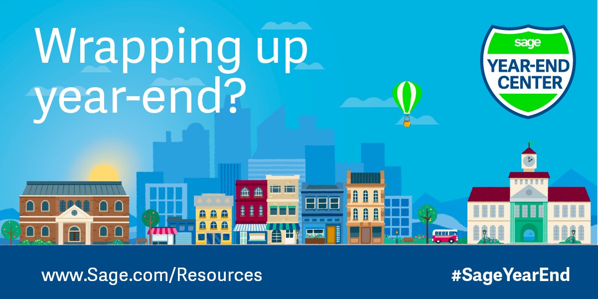 It’s coming: year-end. To help, <a href="/SageSupport/">Sage Support</a> has made finding #SageYearEnd resources even easier with one URL to rule them all… Learn more in #SageCity and #EngageWithSage today: sagecity.com/blog/b/sage-in…