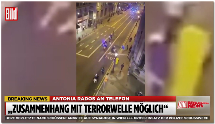 Über vier Stunden hat die <a href="/BILD/">BILD</a>-Redaktion live zum Terroranschlag in #Wien gesendet. Und dabei viel Falsches verbreitet: bildblog.de/125367/bild-li…

Zum Beispiel hier: Ein Video, in dem Polizisten mehrere Personen jagen. Das Video stammt aber nicht aus Wien, sondern aus Barcelona.