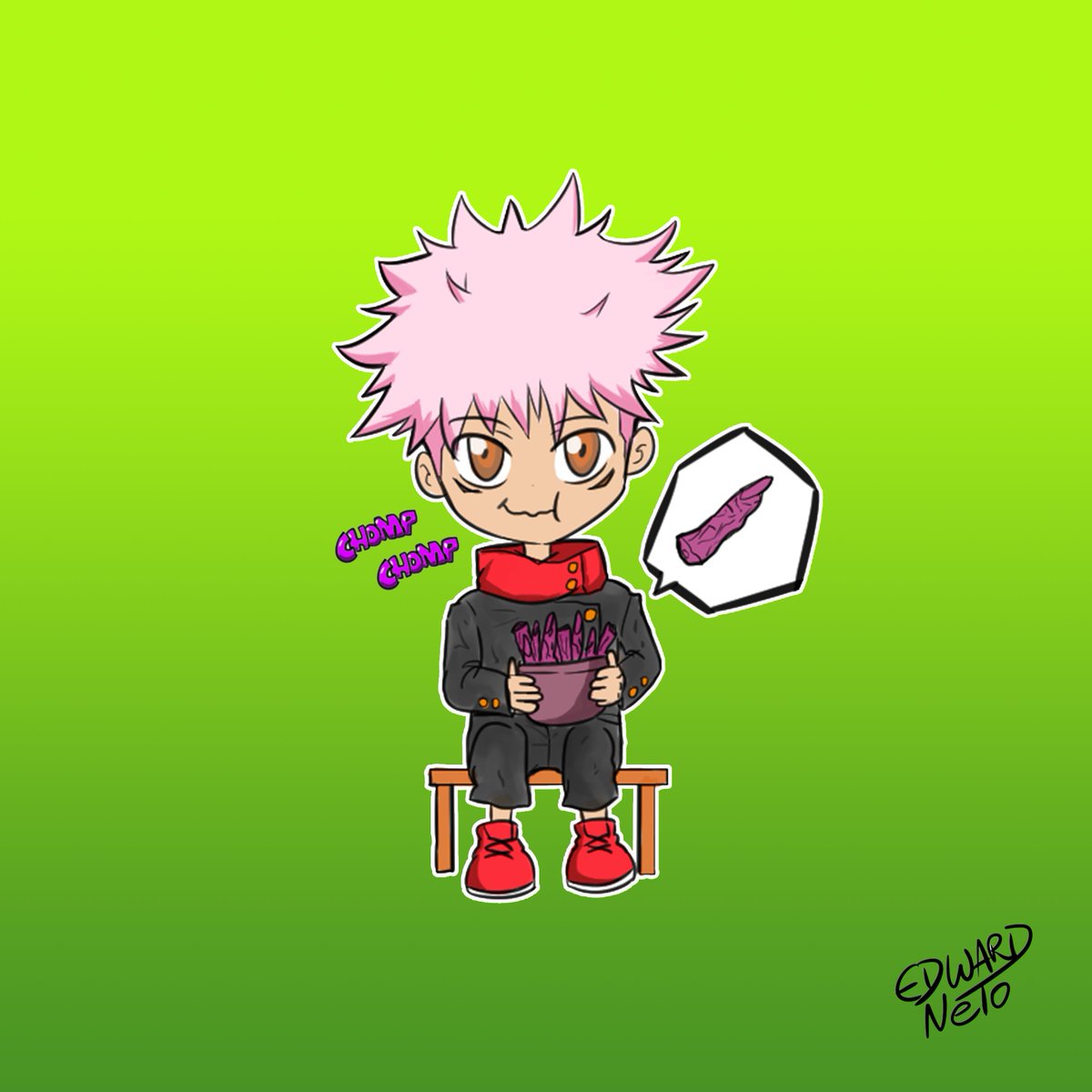 _Netoedward's tweet photo. Eu to viciado em JUJUTSU KAISEN e tive que ilustrar! Assistam! #jujutsukaisen https://t.co/xfgq6Xa5yR