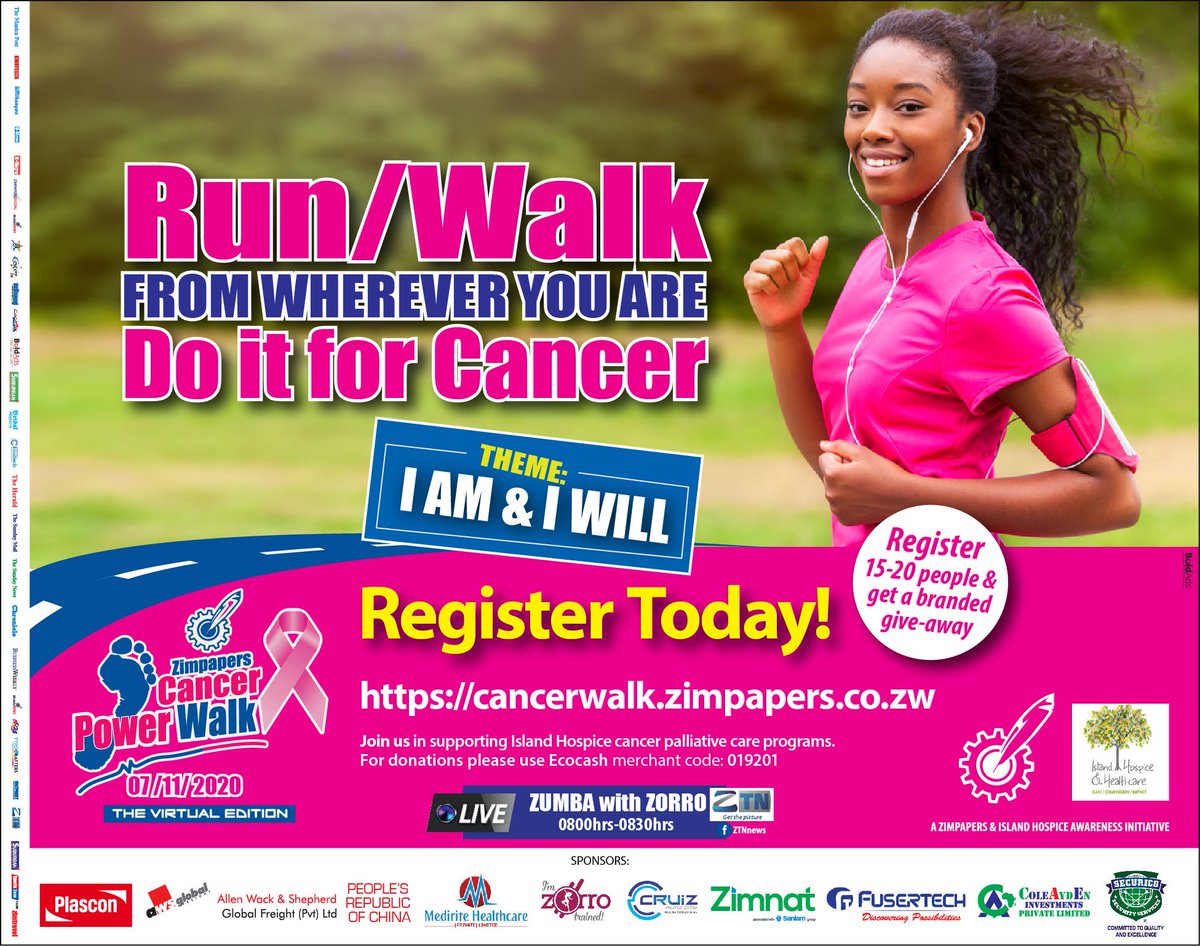 ZTNPrime's tweet photo. Be part of the Zimpapers Cancer Power Walk #TheVirtualEdition 

#GetThePicture #Zimbabwe #BreastCancerAwarenessMonth @BTonhodzayi @BoldAdsZIM https://t.co/mW2dIpROiz