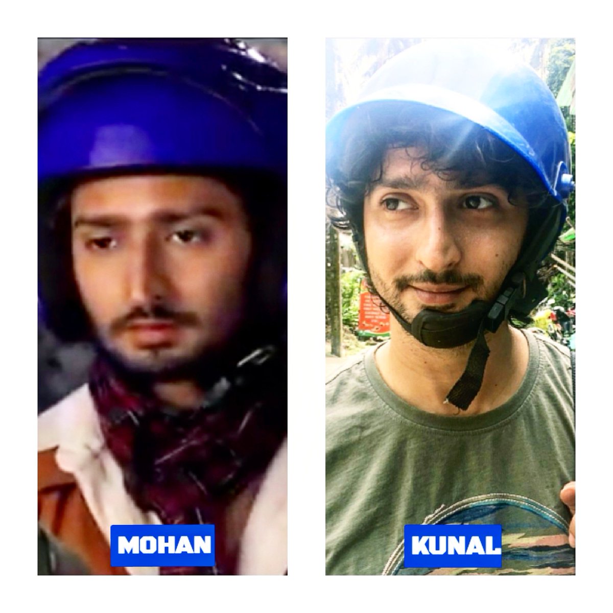 Crazyforkunal's tweet photo. Mohan &amp; Kunal 😘
So cute in blue helmet 😍😍😘😘
@kunalkkapoor 💙💙

#kunalkarankapoor #naboletum #mohanbhatnagar @ColorsTV https://t.co/dHq82AJu3I