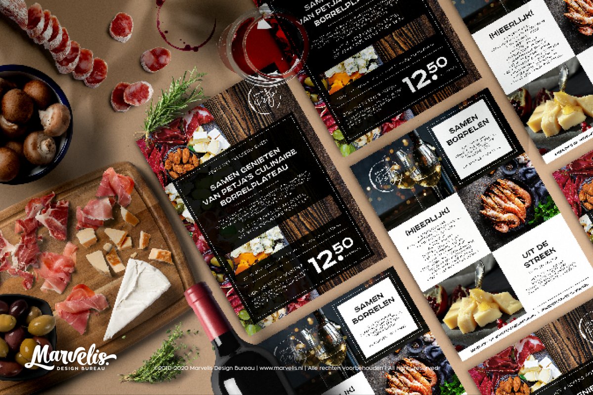 MarvelisDB's tweet photo. De nieuwe huis-aan-huis flyer van Restaurant @EtenBijPetja is klaar! Begin je weekend goed en bestel vandaag 't borrelplateau van de chef. Wij hebben al geproefd!

Kijk even op https://t.co/jJ9UOX7hl3
---
#MarvelisDB #grafischontwerpers #flyer #ontwerp #loveourjob https://t.co/23Qe6KZb4J