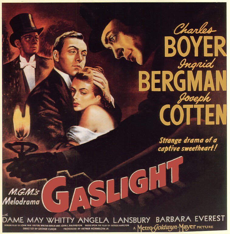 Gaslight, a 1938 play written by Patrick Hamilton and later made into a film, also effortlessly blended the Noir and the modern gothic together. It also provided one of the classic motifs of the genre - a woman manipulated into madness by a cruel lover.