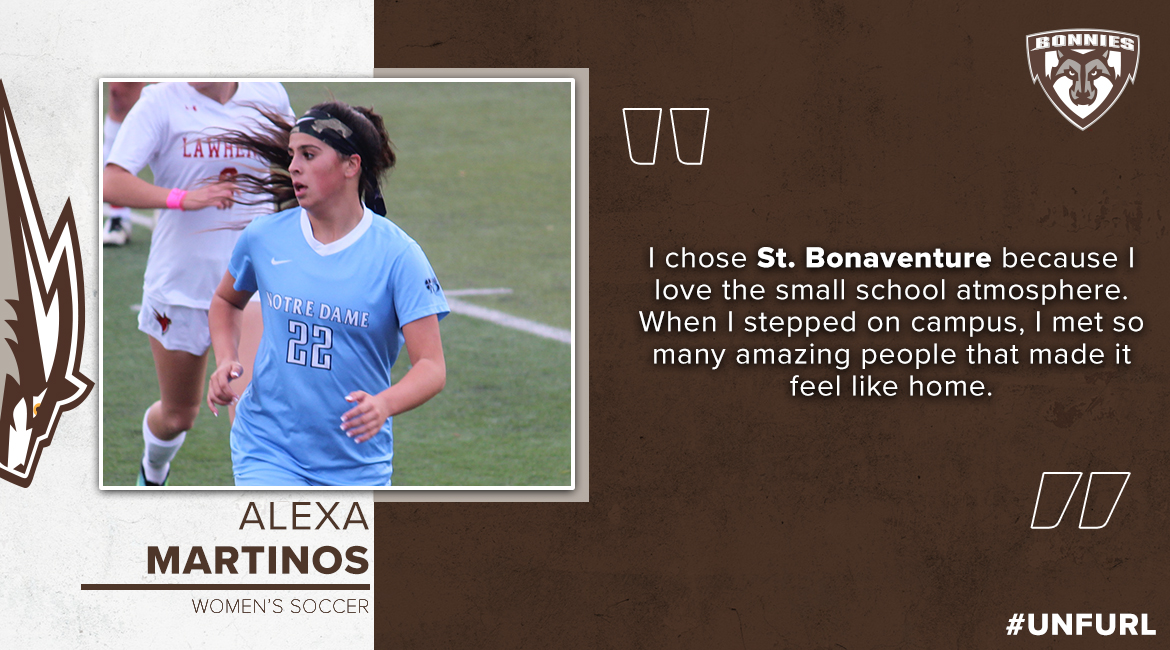 BonniesWSoccer's tweet photo. "When I stepped on campus, I met so many amazing people that made it feel like home."
Here's #WhyStBonaventure was right for freshman Alexa Martinos! https://t.co/e5oY6KR436