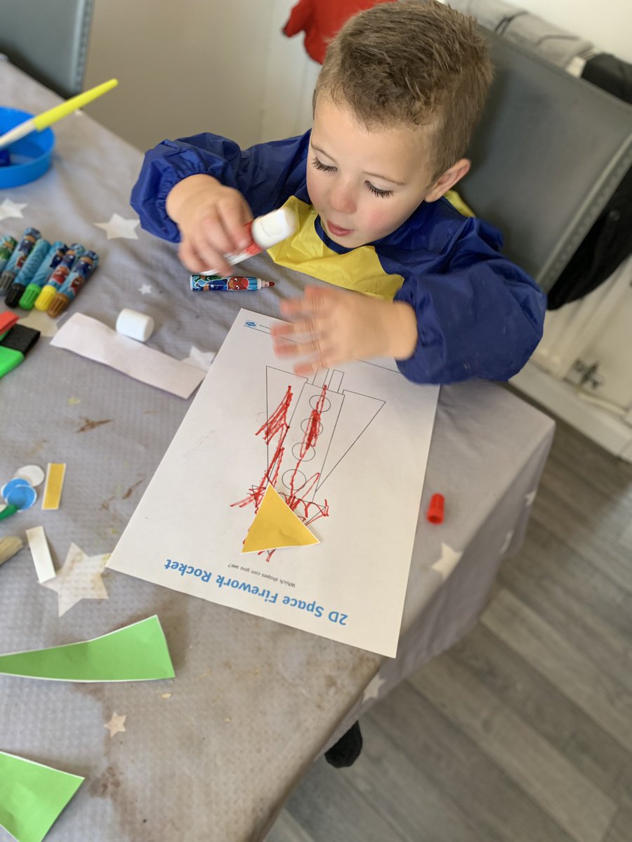 JamesMc2693's tweet photo. Having a decorative firework afternoon matching shapes to our rockets. @YBHEarlyYears https://t.co/9zcLKbdaXW