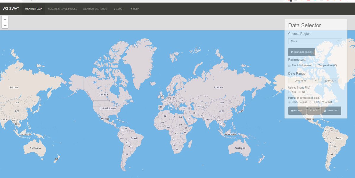 PrasadDaggupati's tweet image. A sneak peek into world weather data in near-realtime for 
@swat_model &amp;amp; #hechms and for general usage. The website will be live in December..... @Narayan49703002
  @ghimireuttam1 @drkupster @UOG_Watershed 
 @GuelphEng @UofGCEPS #hydrologicalmodeling