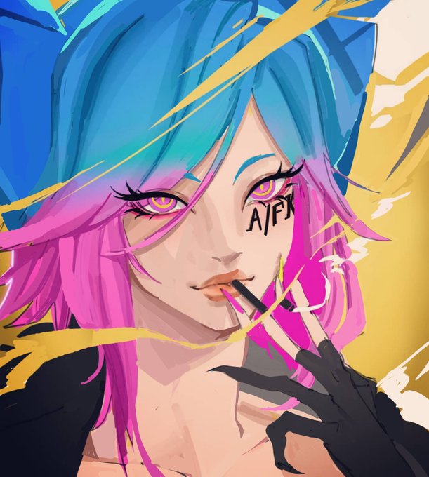 Trying to draw A/FK icon#LeagueOfLegends #LeagueOfLegendsFanArt #xayah 