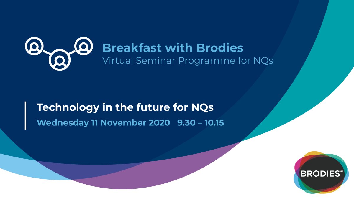 BrodiesLLP's tweet photo. If you're a junior lawyer, join us at our upcoming Breakfast with Brodies #webinar to hear IT Director @damienbehan and Partner @lawyer_martin discuss #AI and the future of legal #technology: https://t.co/R9ryZ9DKAP #augmentingintelligence https://t.co/3WX4t5EOEO