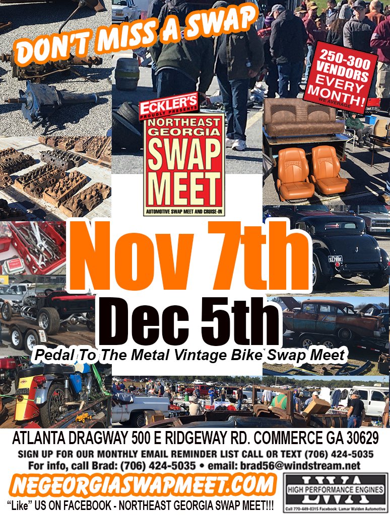 Arcpowdercoat's tweet photo. We will be at the Northeast GA Swap Meet in Commerce this Saturday. Stop by, let us know how we can help you with your next project!  #arcpowdercoating #powdercoat #powdercoating #automotivepowdercoating #powdercoatedcarparts #northeastgeorgiaswapmeet #northeastgaswapmeet https://t.co/4eW9zInI2m