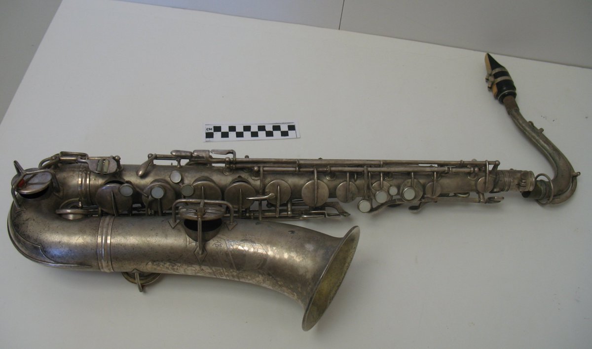 TowerHeritage's tweet photo. Today is #SaxophoneDay! Jackson, WI resident Reuben Schmahl played this instrument during his high school years (1928-32) and the civic band for another four years. https://t.co/P2HQg9pUFR