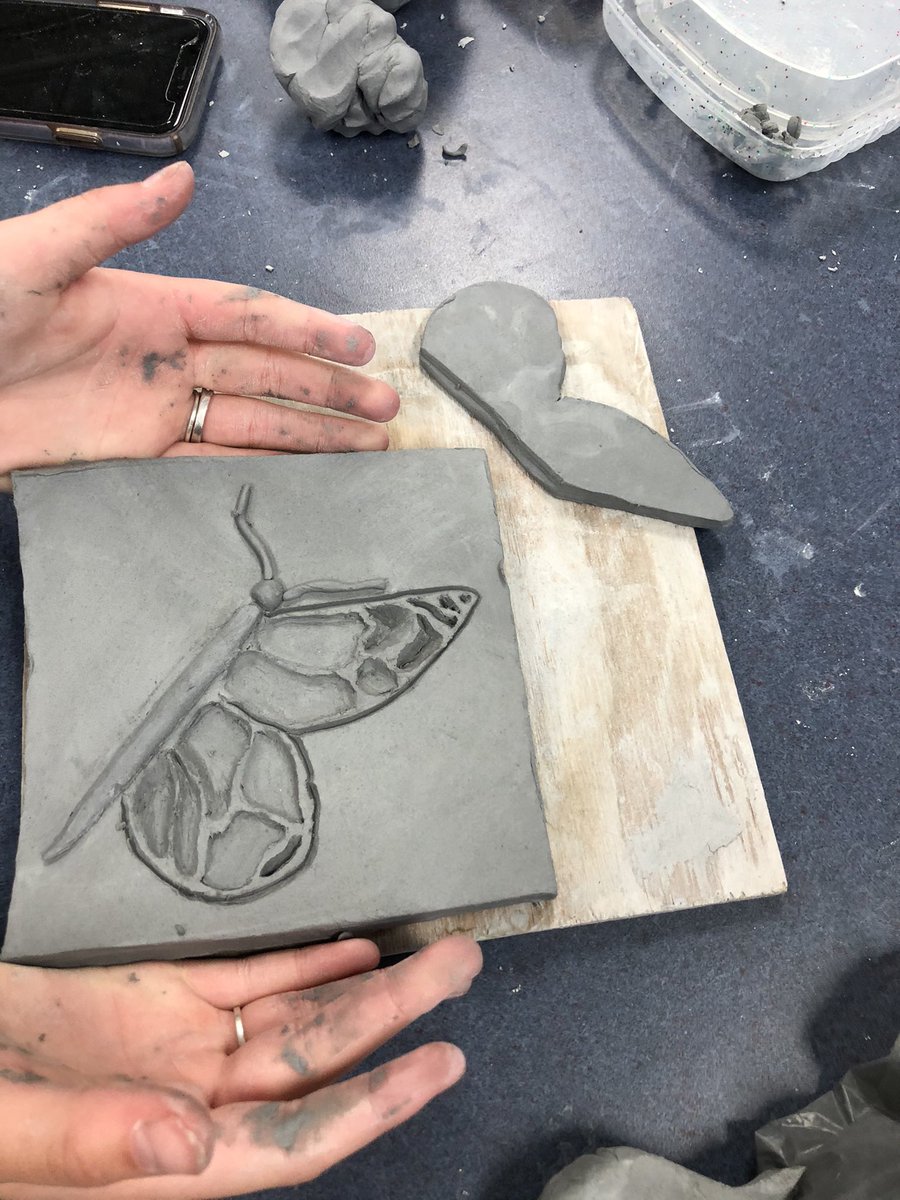 It’s a beautiful Friday! My Sculpture students are wrapping up their Relief Tile Projects.