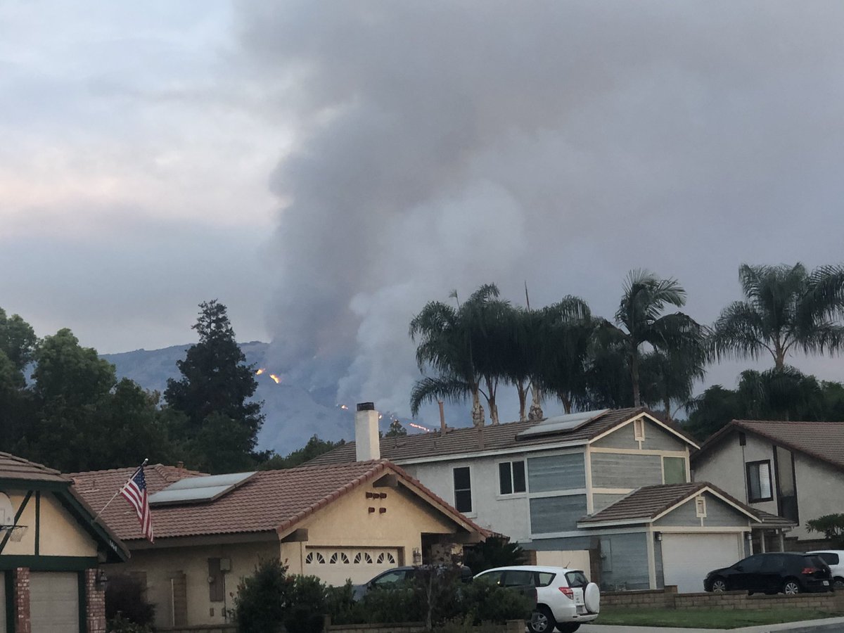 Now that the sun is out, you can see just how much smoke is in the air. Good news is there appears to be a good amount of white smoke from fire drops. Way to go, firefighters!