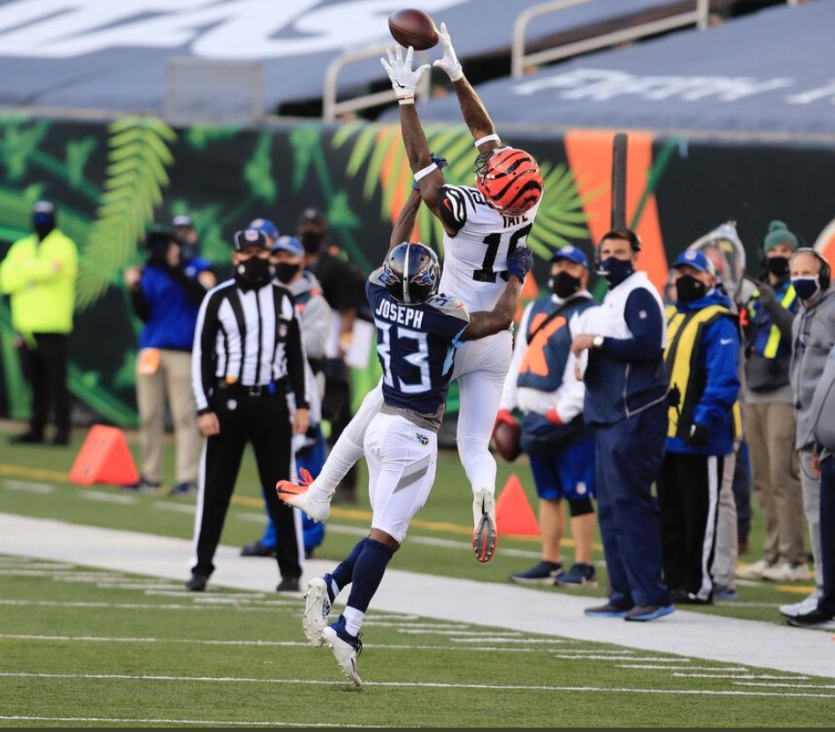 Limited sample size this year but currently has 100% true catch rate (receptions/catchable targets). Tate was the offensive MVP of Bengals camp and seems to have great rapport with Burrow. His skillset makes him a very QB friendly WR.