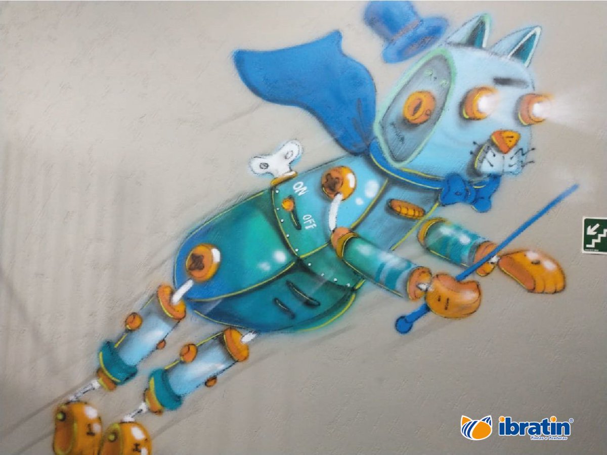 ibratin's tweet photo. A sede corporativa de São Paulo está de cara nova!

Trabalho realizado pelo artista Heitor. Os traços do artista são inconfundíveis, seu estilo é o “Retrofuturismo”. Confira o resultado!

Instagram do artista: heitor_ohas
https://t.co/7Hf2K9N6JK
#graffiti #arte #Ibratin https://t.co/atU52LBLoc