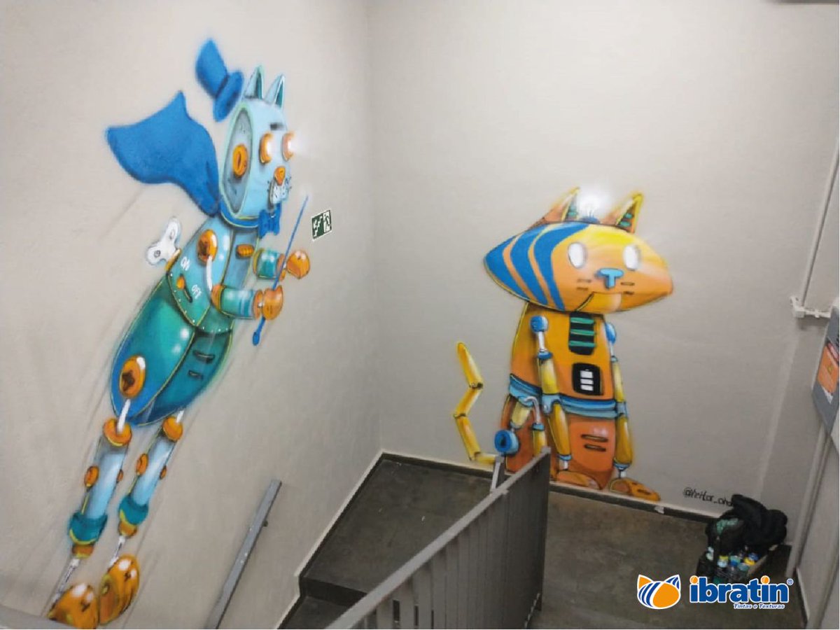 ibratin's tweet photo. A sede corporativa de São Paulo está de cara nova!

Trabalho realizado pelo artista Heitor. Os traços do artista são inconfundíveis, seu estilo é o “Retrofuturismo”. Confira o resultado!

Instagram do artista: heitor_ohas
https://t.co/7Hf2K9N6JK
#graffiti #arte #Ibratin https://t.co/atU52LBLoc