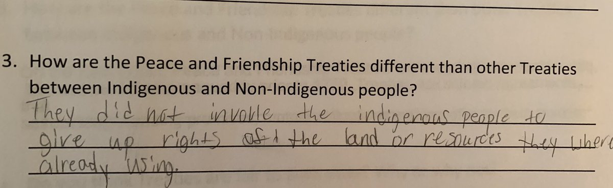 BanhamJennifer's tweet photo. Grade 6/7’s showed critical thinking, genuine empathy, and non-fiction research strategies this week as they explored the Peace and Friendship Treaties. Next we devote our understanding to the Seven Grandfather Teachings.#TreatyRecognitionWeek #notjustoneweek @CatWoodsES_LDSB https://t.co/KypgpH6Qux