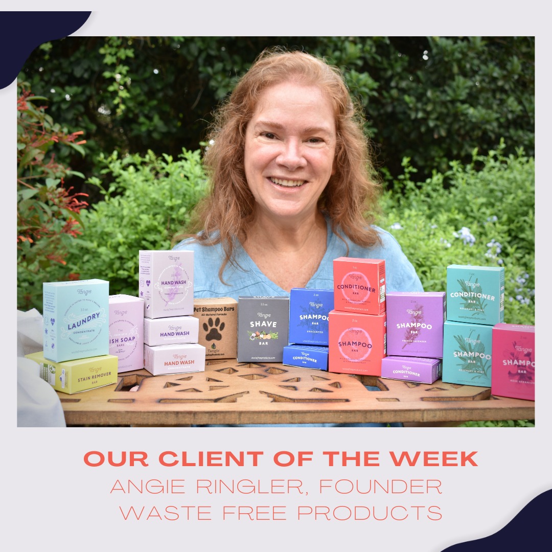 CLIENT OF THE WEEK! 
Angie, the founder of waste free products is an ecopreneur running Tangie, a line of #wastefree &amp; #vegan cleaners from  wastefreeproducts.com. We helped Angie make a new website, create a brand, increase sales &amp; develop work ethic of an entrepreneur.
