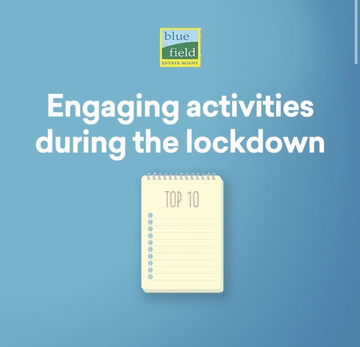 The new national lockdown restrictions are now in full force and some of us are so not loving it. 

At Bluefield Estates, we put together a few fun activities you can engage in to take your mind off the restrictions!

See our list here: 

facebook.com/BluefieldSolut…