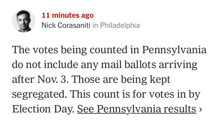 Important from ⁦<a href="/NYTnickc/">Nick Corasaniti</a>⁩ — the limits of any Trump bid to get a different result out of PA through the Supreme Court