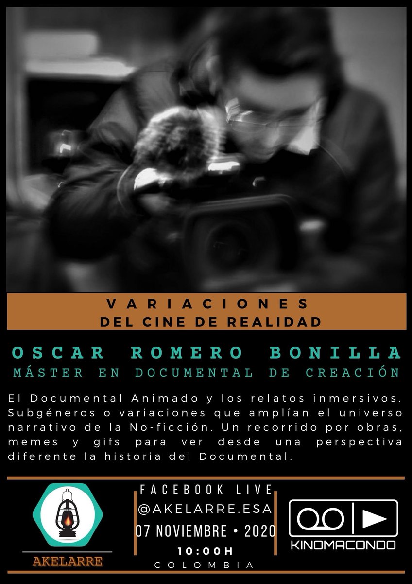AkelarreEsa's tweet photo. Nueva sesión de #AkelarreTalks en esta ocasión para los interesados en el llamado "I+Doc" jeje
#Duitama #DuitamaBoyacá #ElOficioDeLaImagen https://t.co/3VvzKeOage
