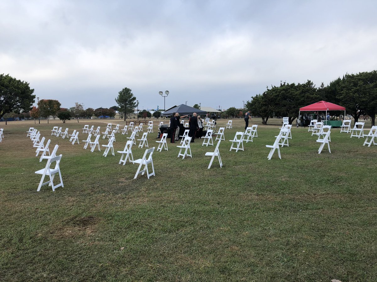 Setting up for #TexasArborDay in Harker Heights.