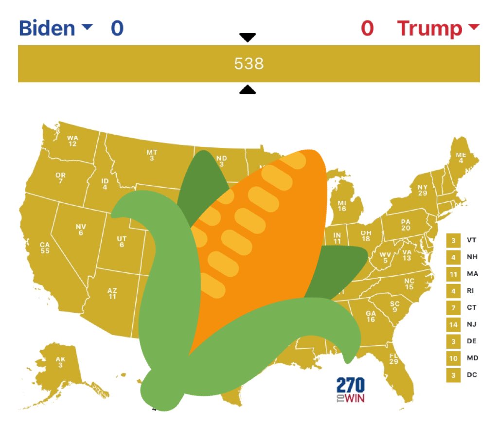 Official_Corn69's tweet photo. corn pulls an upset win and is now president! #corn2020 #AmericaDecides2020 https://t.co/wothVniXSC