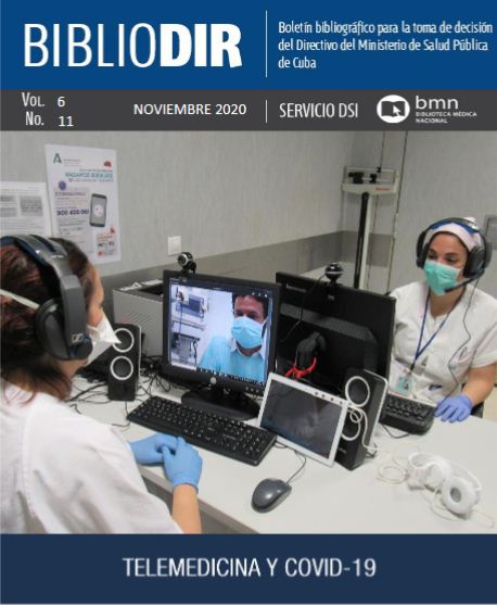 bmn_cuba's tweet photo. #Telemedicina y #COVID19 Bibliodir/noviembre 2020 https://t.co/WYHdcjK5ok @MINSAPCuba @japortalmiranda @InfomedCuba @opscuba https://t.co/4f9fOE2Gpj