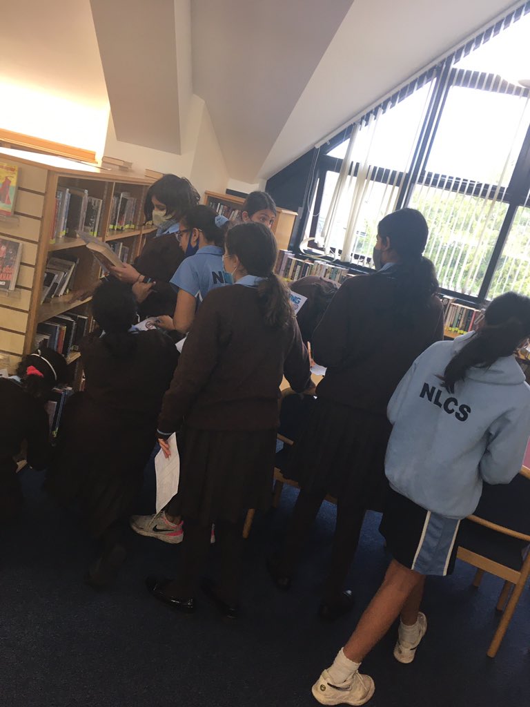 NLCS_Library's tweet photo. It’s been lovely to welcome Year 7 into the library today. Thanks @NLCS_MiddleSch for helping us make this happen in a covid safe way! https://t.co/8gu7YhjLz5