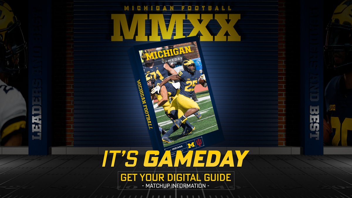 UMichFootball's tweet photo. The Wolverines have a 59-9 advantage in the all-time series vs. Indiana. Michigan's .868 winning percentage against Indiana is the program's best against any conference school.
Interactive digital guide to get ready for today's contest. » https://t.co/Z44pzQrgFP
#GoBlue 〽️🔵 https://t.co/aBnJeRB6DJ