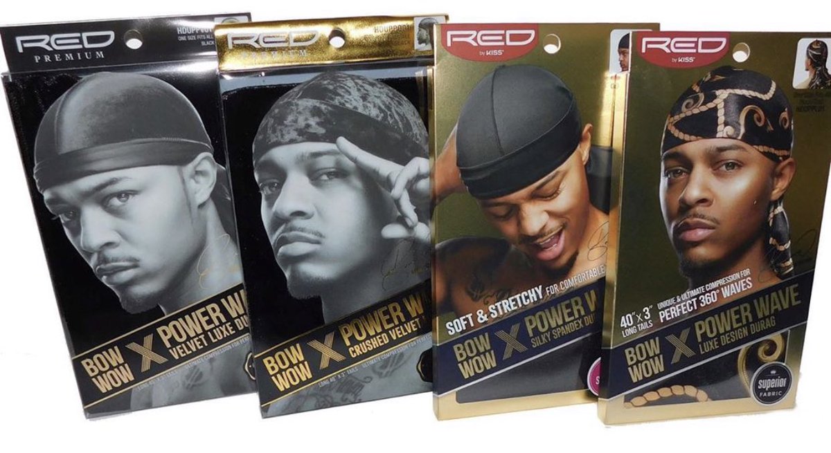 RED Premium Bow Wow X Power Wave Crushed Velvet Durag (Black)